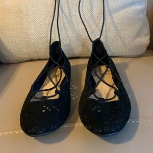 Nine West ballet lace up flats 6 1/2